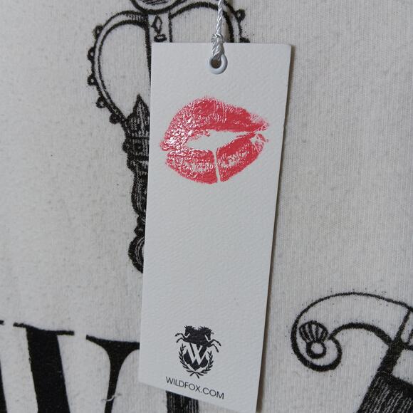 Wildfox Graphic Oversized Sweatshirt Size Small Black and White NWT - Picture 5 of 9